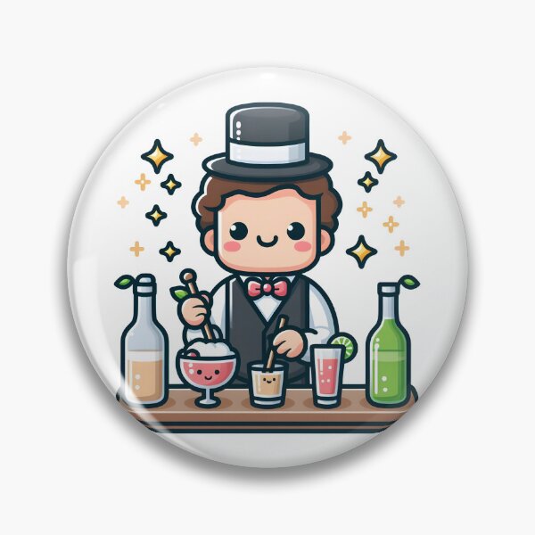 Item preview, Kawaii Bartender With A Top Hat designed and sold by CanvasCutie.