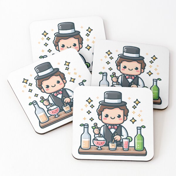Item preview, Kawaii Bartender With A Top Hat designed and sold by CanvasCutie.