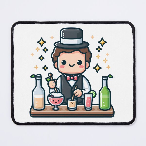 Item preview, Kawaii Bartender With A Top Hat designed and sold by CanvasCutie.