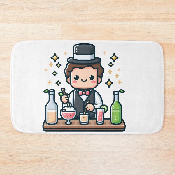 Item preview, Kawaii Bartender With A Top Hat designed and sold by CanvasCutie.