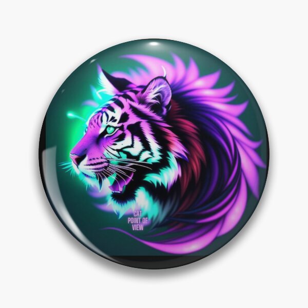 Item preview, Tiger in purple designed and sold by CatPointOfView.