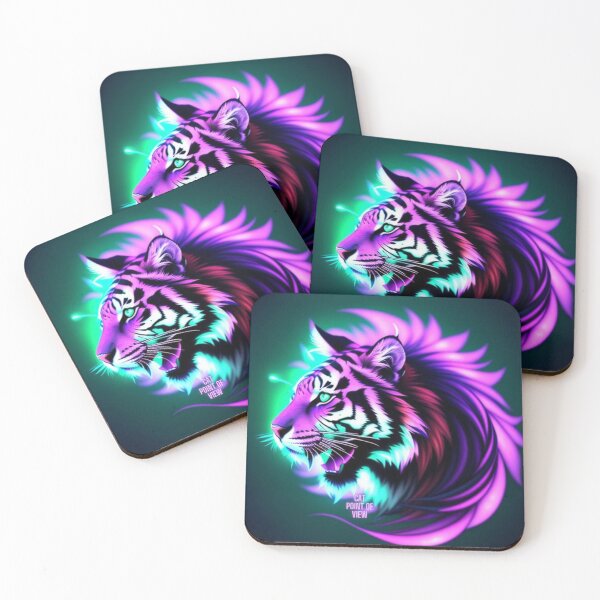 Item preview, Tiger in purple designed and sold by CatPointOfView.