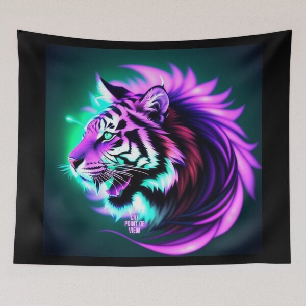 Item preview, Tiger in purple designed and sold by CatPointOfView.