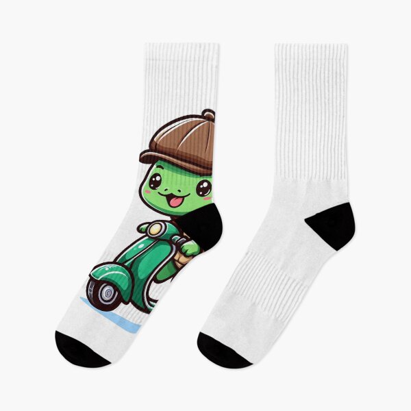 Item preview, Cartoon turtle riding a scooter designed and sold by MzulhilmiZam.