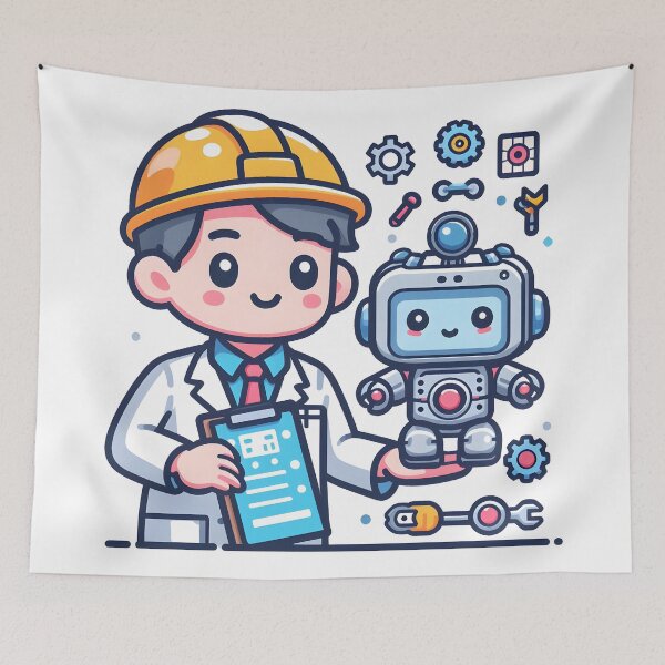 Item preview, Kawaii Robotics Engineer designed and sold by CanvasCutie.