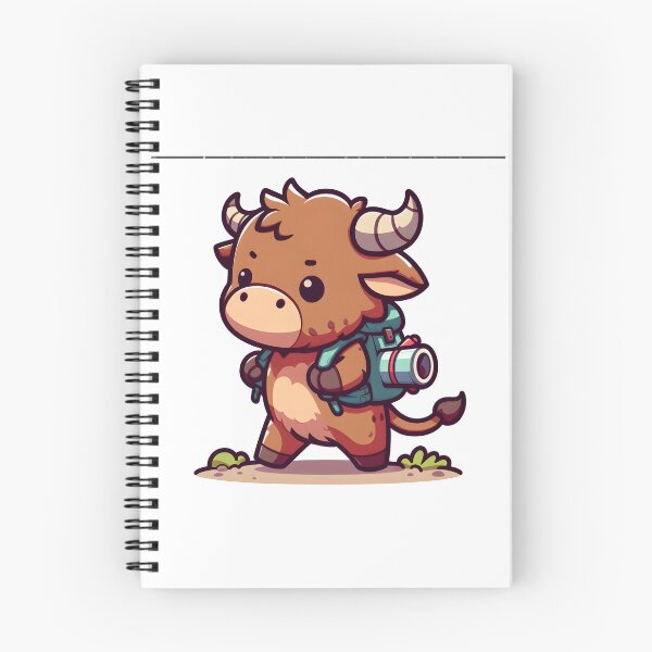 Item preview, Kawaii Curious Minotaur With Backpack designed and sold by CanvasCutie.