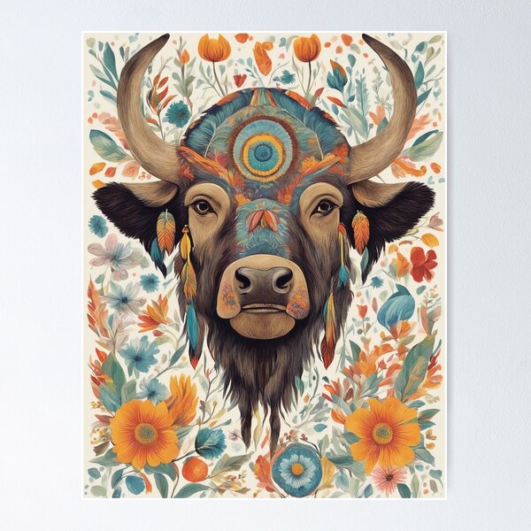 Item preview, American Bison. Spirits Of The Earth. #1 designed and sold by ArmonyforSouls.