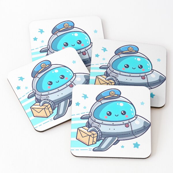 Item preview, Kawaii Spaceship With Mail Hat designed and sold by CanvasCutie.