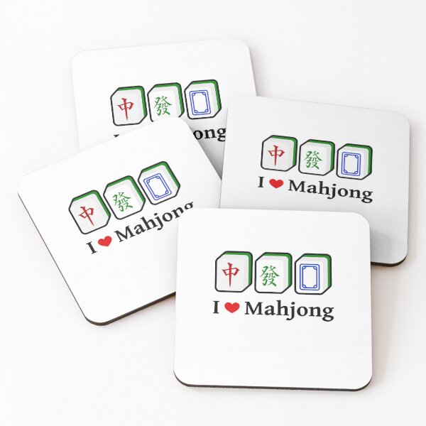Item preview, I Love Mahjong | Mahjong Tiles, Cantonese Game - Black designed and sold by PawaPotto.