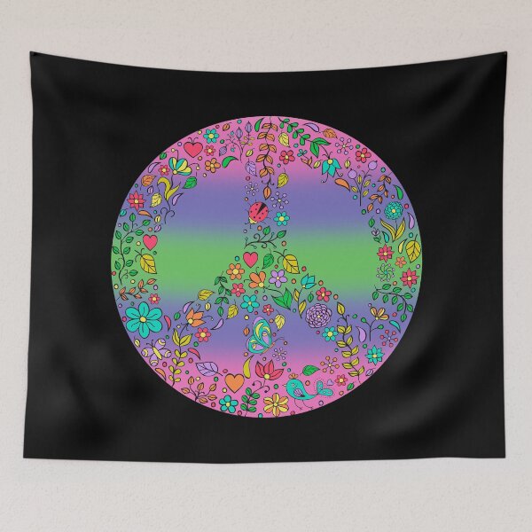 Item preview, Hippie Vibes Trigender Pride Flag Peace Sign, Subtle Trigender Pride Design designed and sold by Travelslightly.