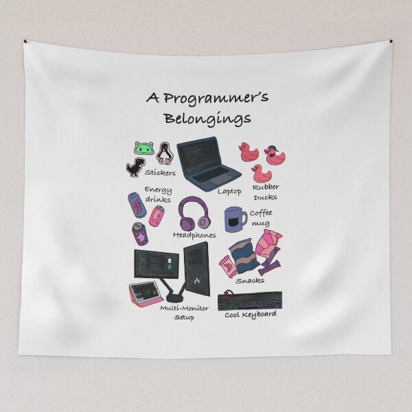 Item preview, A programmer’s belongings designed and sold by SharonTheFirst.