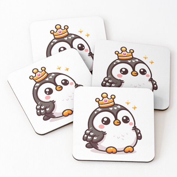 Item preview, Kawaii Puffin With Crown designed and sold by CanvasCutie.