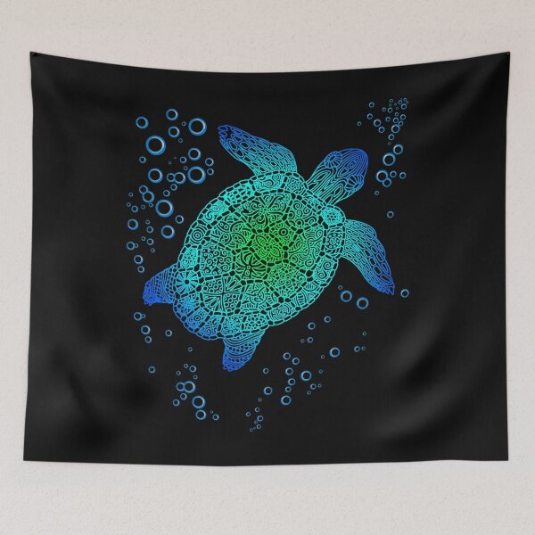 Item preview,  Ocean Blue Tribal Sea Turtle Honu Turtle Lover Gift designed and sold by CHONAUSI1357.