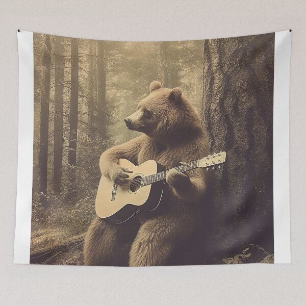 Item preview, Bear Playing Guitar designed and sold by RobertoGreen.