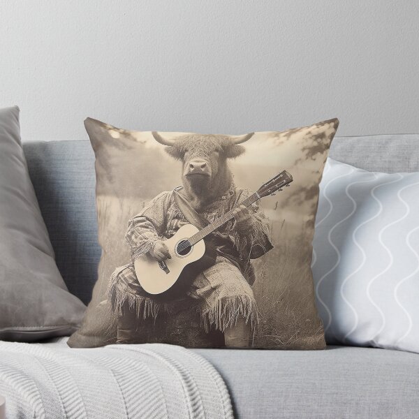 Item preview, Highland Cow Playing Guitar designed and sold by RobertoGreen.