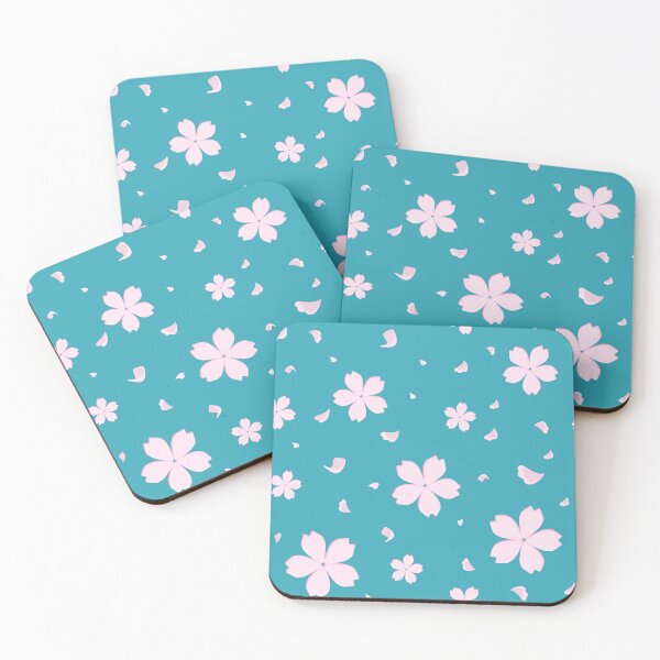 Aperçu de l'œuvre Motif de fleurs de cerisier Sakura (bleu turquoise Asagi) créée et vendue par Hi-kari.