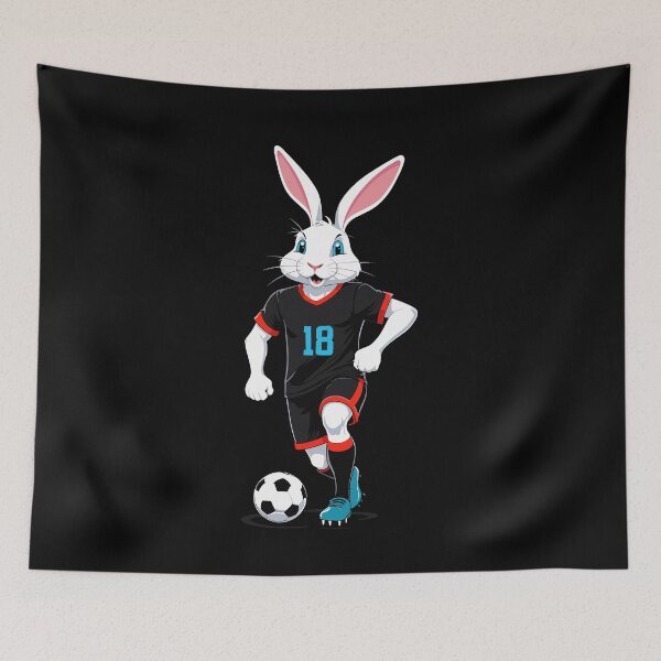 Item preview, Easter bunny soccer player Easter soccer design designed and sold by LuminOrb.