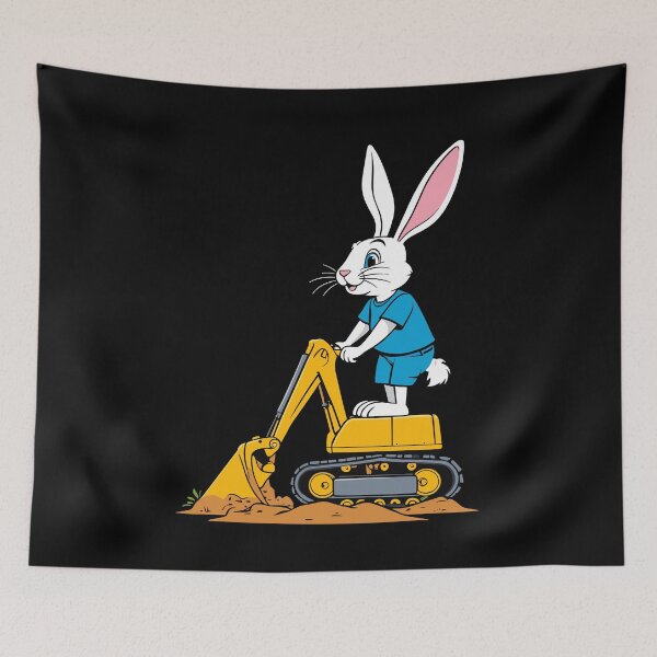 Item preview, Easter Bunny Excavator Driver Funny Easter Eggs Digging designed and sold by LuminOrb.