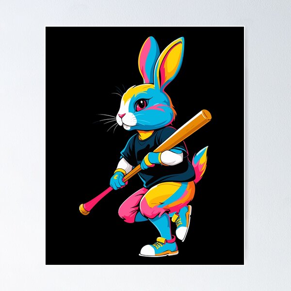 Item preview, Baseball Player Easter Bunny In Streetwear Style designed and sold by LuminOrb.