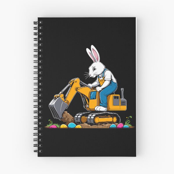 Item preview, Easter bunny excavator driver Easter eggs funny designed and sold by LuminOrb.