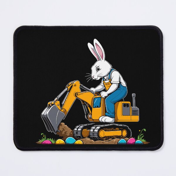 Item preview, Easter bunny excavator driver Easter eggs funny designed and sold by LuminOrb.