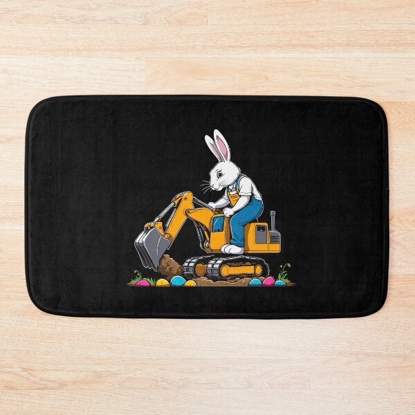 Item preview, Easter bunny excavator driver Easter eggs funny designed and sold by LuminOrb.