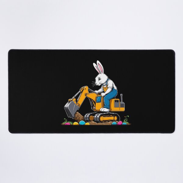 Item preview, Easter bunny excavator driver Easter eggs funny designed and sold by LuminOrb.