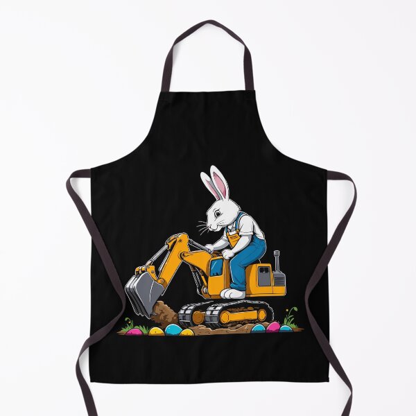Item preview, Easter bunny excavator driver Easter eggs funny designed and sold by LuminOrb.
