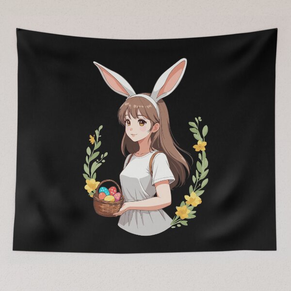 Item preview, Anime Easter Kawaii Easter Bunny Manga Girl Otaku designed and sold by LuminOrb.