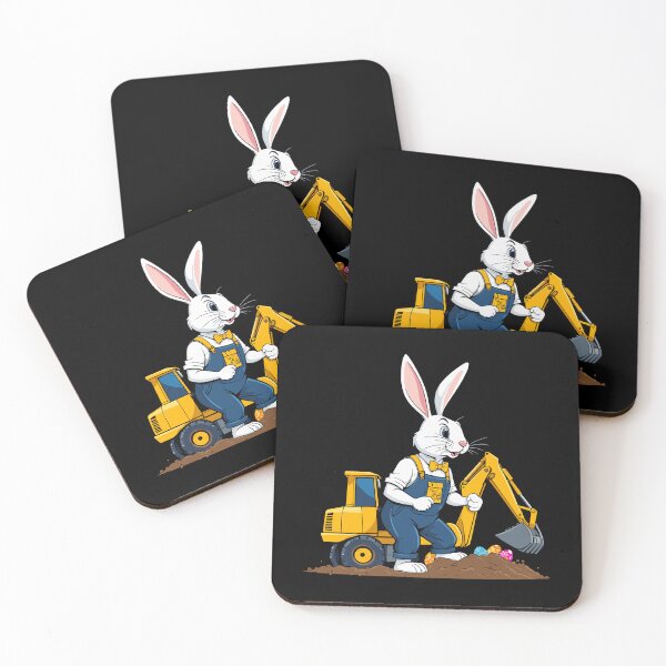 Item preview, Easter bunny excavator driver Easter eggs excavating funny designed and sold by LuminOrb.