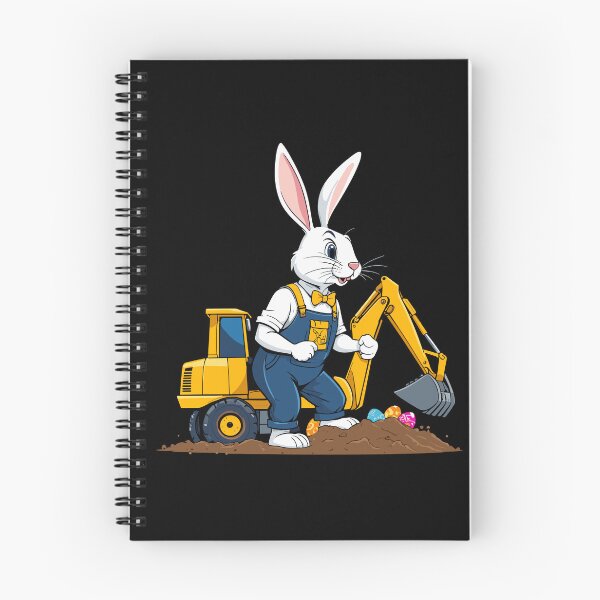 Item preview, Easter bunny excavator driver Easter eggs excavating funny designed and sold by LuminOrb.