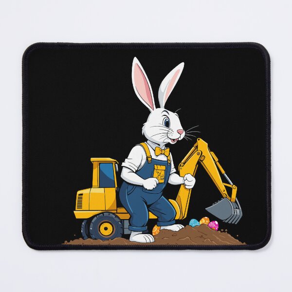 Item preview, Easter bunny excavator driver Easter eggs excavating funny designed and sold by LuminOrb.