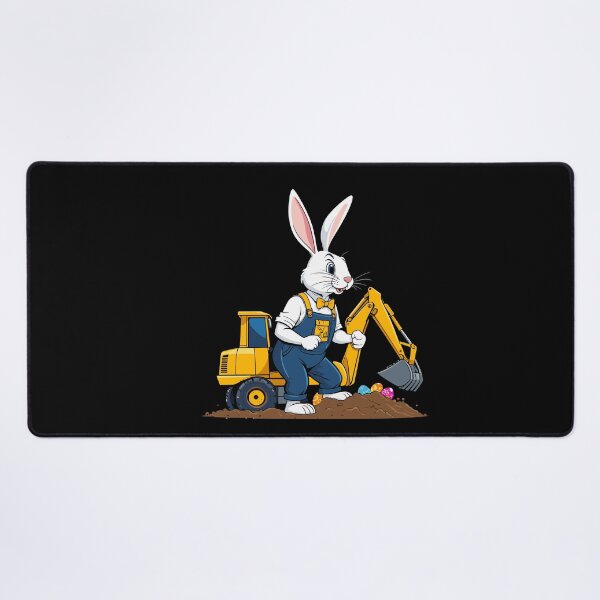 Item preview, Easter bunny excavator driver Easter eggs excavating funny designed and sold by LuminOrb.