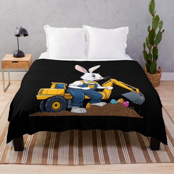 Item preview, Easter bunny excavator driver Easter eggs excavating funny designed and sold by LuminOrb.