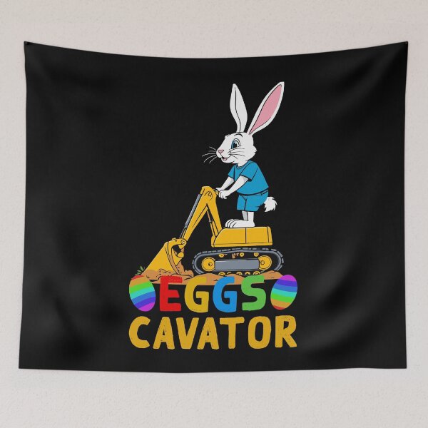 Item preview, Funny Easter saying Easter bunny excavator driver designed and sold by LuminOrb.