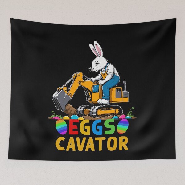 Item preview, Funny Easter saying Easter bunny excavator driver designed and sold by LuminOrb.