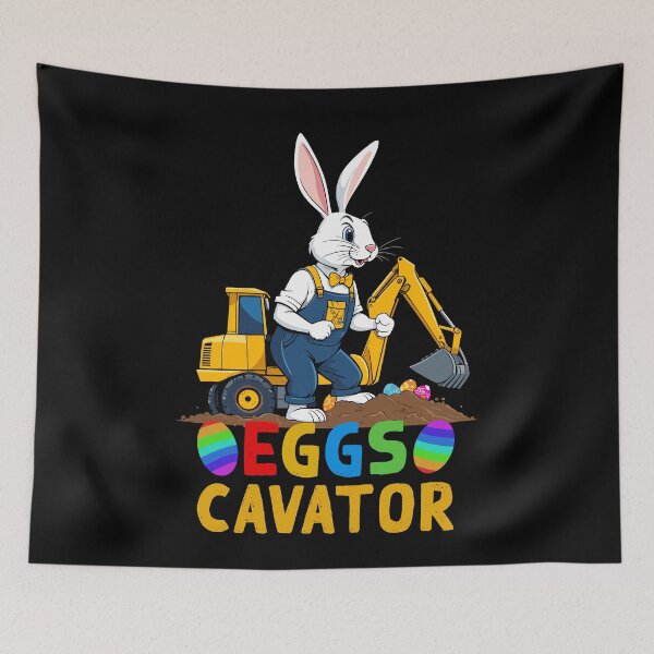 Item preview, Funny Easter saying Easter bunny excavator driver designed and sold by LuminOrb.
