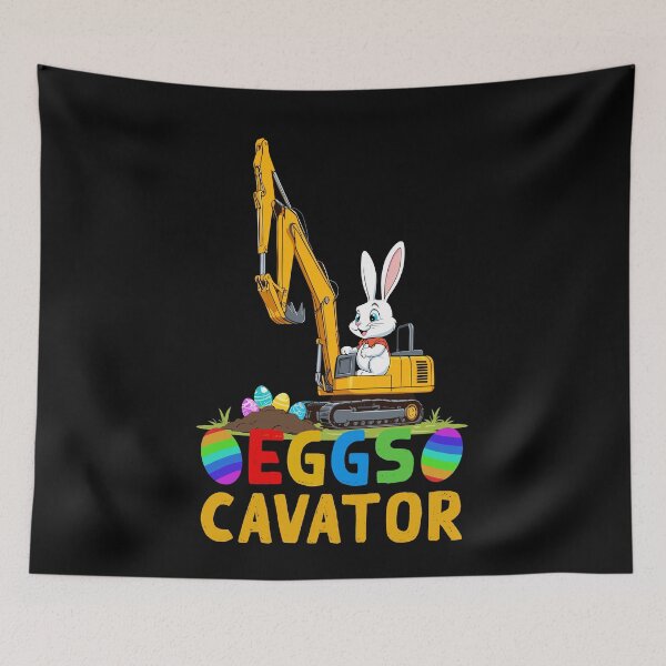 Item preview, Funny Easter saying Easter bunny excavator driver designed and sold by LuminOrb.