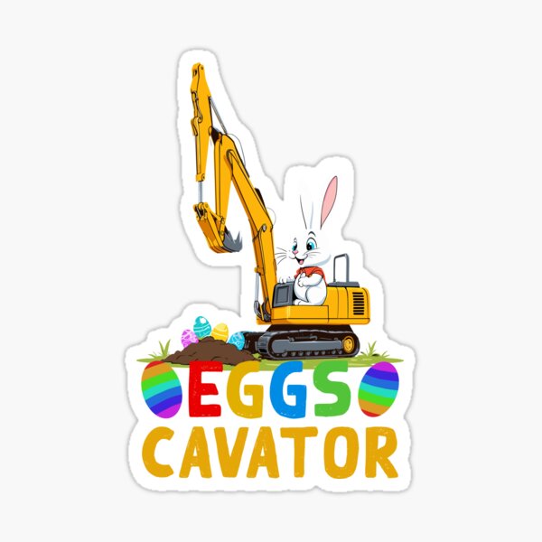Item preview, Funny Easter saying Easter bunny excavator driver designed and sold by LuminOrb.