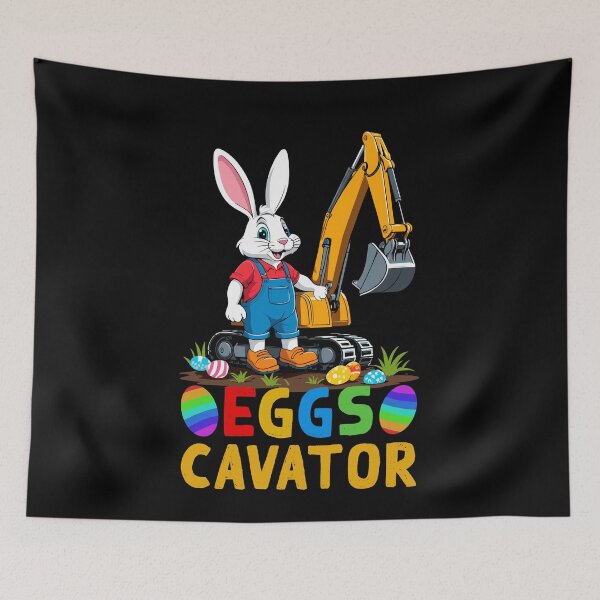 Item preview, Funny Easter saying Easter bunny excavator driver designed and sold by LuminOrb.