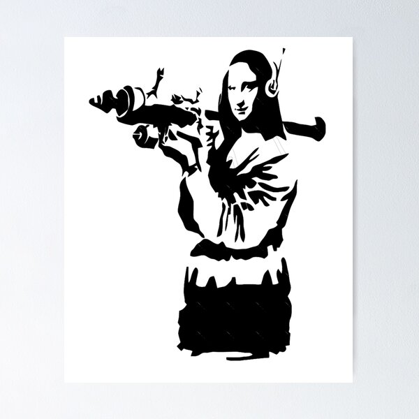 Item preview, Banksy Mona Lisa Bazooka designed and sold by JuanBailey999.