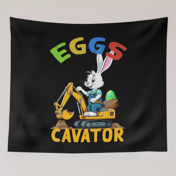 Item preview, Funny Easter saying Easter bunny excavator driver designed and sold by LuminOrb.