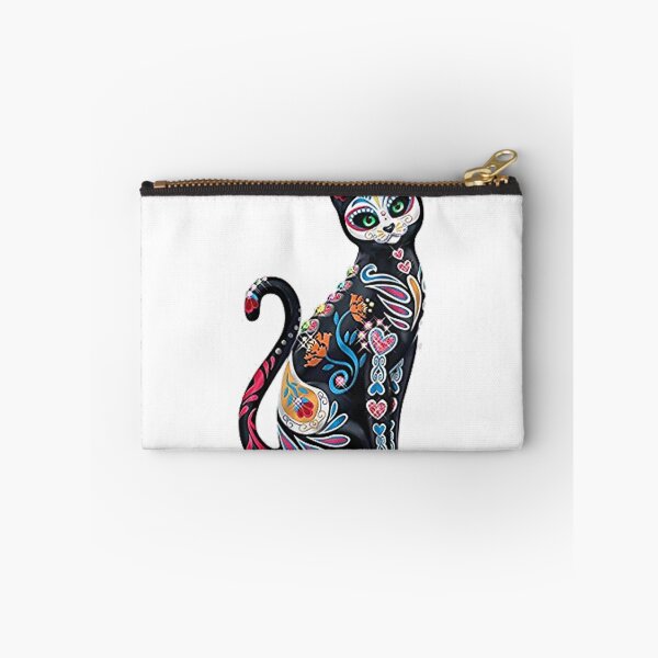 Item preview, Mosaic Sugar Skull Day Of He Dead Cat Art Apparel   designed and sold by ohVimaPs.