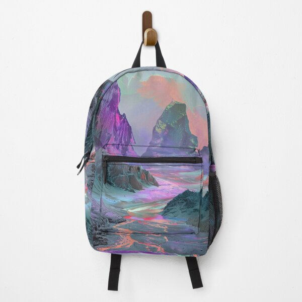 Item preview, Mountain landscape psychedelic twist Active Outdoors Inspired Art designed and sold by CDC40.