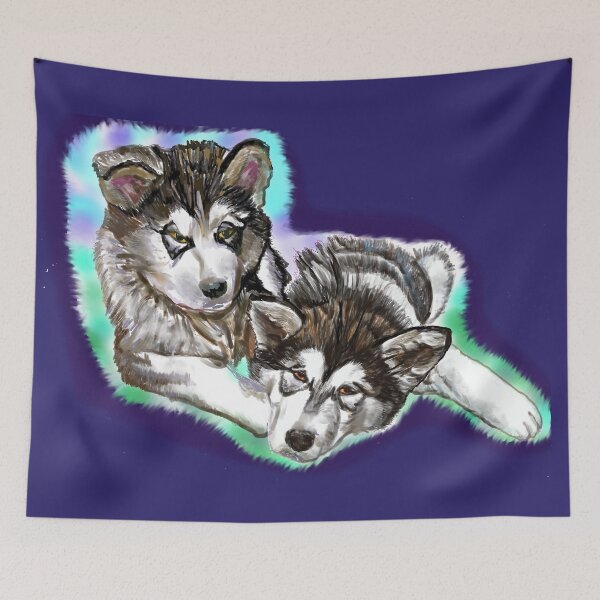 Item preview, Cute Malamute puppies designed and sold by Valérie Ozanon.