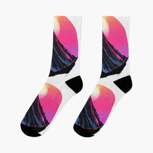 Item preview, Mountain silhouette neon colour palette Active Outdoors Inspired Art designed and sold by CDC40.