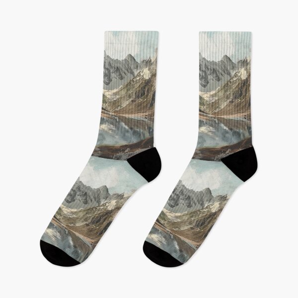 Item preview, Mountain landscape vintage twist Active Outdoors Inspired Art designed and sold by CDC40.