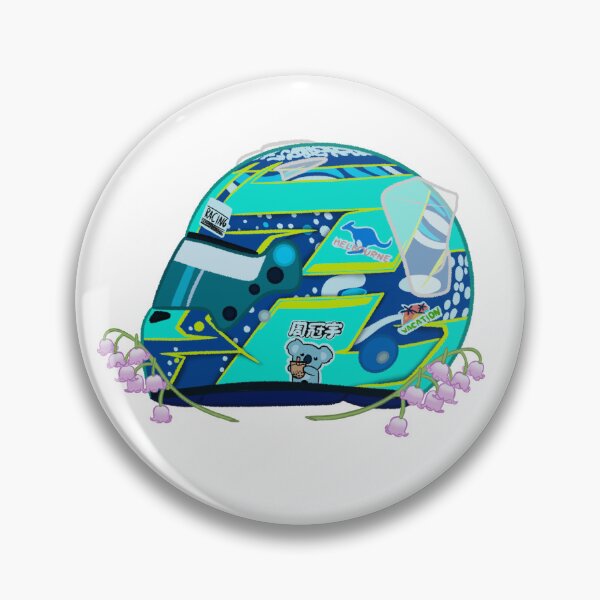 Item preview, Zhou Guanyu 2024 Australia Helmet With Flowers designed and sold by OriDraws.