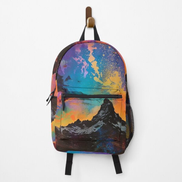 Item preview, Mountain silhouette psychedelic sky Active Outdoors Inspired Art designed and sold by CDC40.