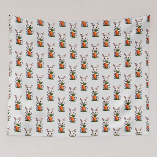 Item preview, Rabbit Eating Carrot Pattern Design designed and sold by Bunmigraphics .